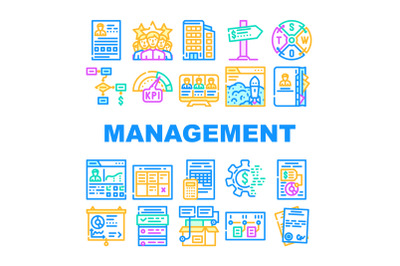 Business Management Business Icons Set Vector