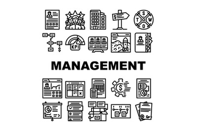 Business Management Business Icons Set Vector