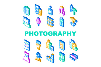 Photography Tool And Accessory Icons Set Vector