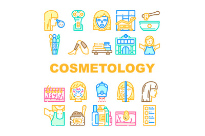 Cosmetology Beauty Procedure Icons Set Vector