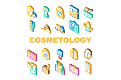 Cosmetology Beauty Procedure Icons Set Vector