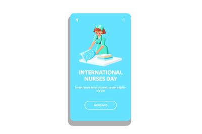 International Nurses Day Celebrating Woman Vector