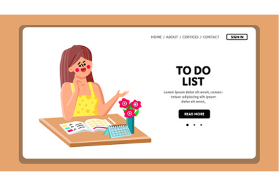 Businesswoman To Do List Strategy Planning Vector