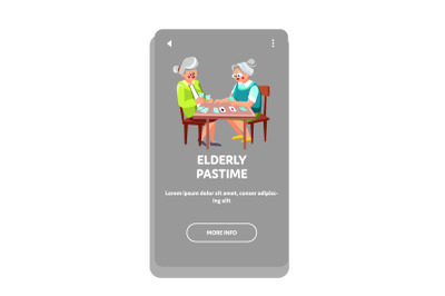 People Elderly Pastime In Nursing Home Vector