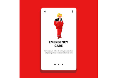 Emergency Care And Medic Urgent First Aid Vector