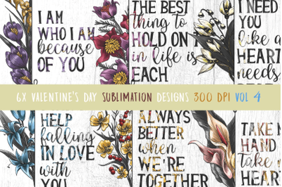Valentines Love Quotes Sublimation Bundle Vol 4
