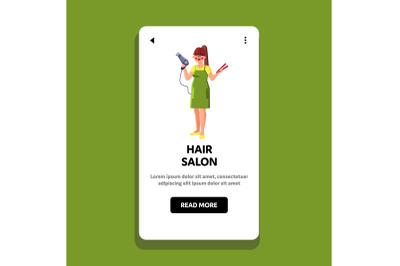 hair salon female fashion Vector