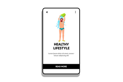 healthy lifestyle man vector