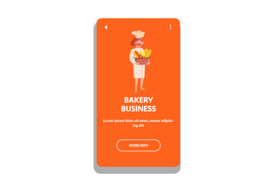 bakery business woman vector