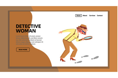 detective spy woman vector