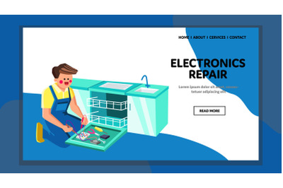 Electronics Repair Service Fix Equipment Vector