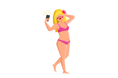 beach summer sea selfie vector