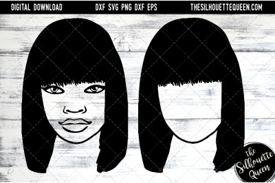 Afro Hair - Straight Bob Full Bangs