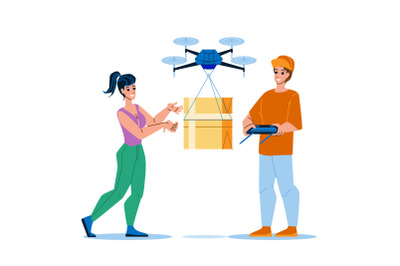 drone delivery vector