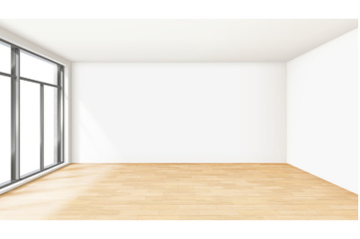 Empty Room House Interior After Renovation Vector