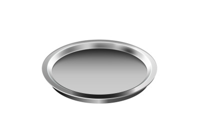 round metal plate dish vector