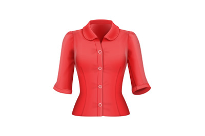 Blouse lady fashion red