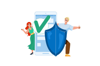 User Security Technology For Safe Info Vector