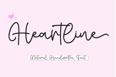 Heartline - Handwritten Font