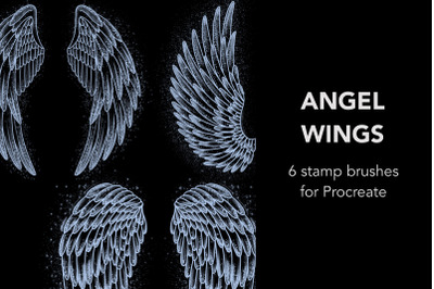 Angel wings stamps for Procreate