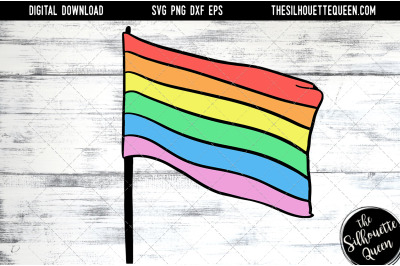 Hand Sketched Rainbow Flag