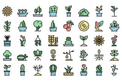 Plants icon, outline style