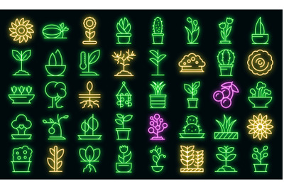 Plants icon, outline style