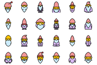 Garden gnome icon&2C; outline style