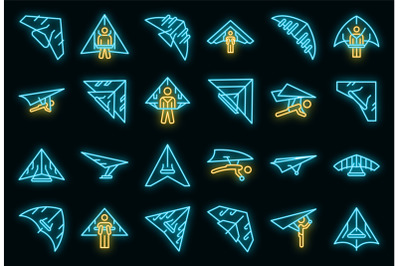 Hang glider icon&2C; outline style