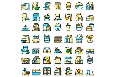 Takeaway food icon, outline style