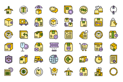 Return of goods icon, outline style