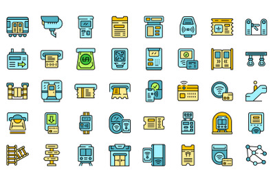 Subway ticket machine icon, outline style