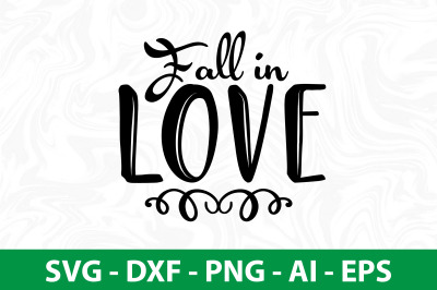 Fall in love svg