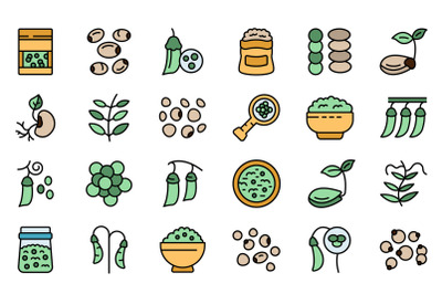 Lentil icon, outline style