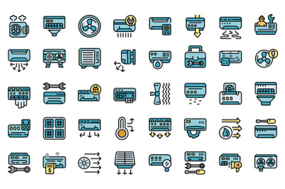 Repair air conditioner icon, outline style