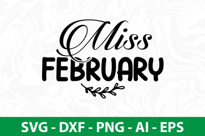 Miss February svg