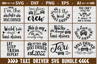 Taxi Driver svg bundle