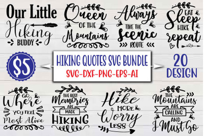 Hiking Quotes SVG Bundle