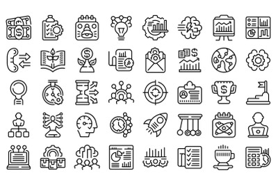 Productivity icon outline vector. Production work