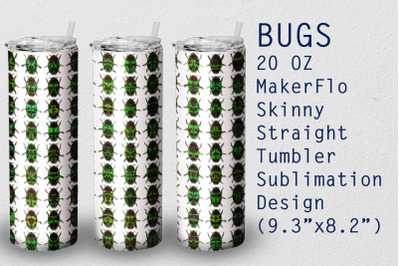 Tumbler Straight 20 OZ Sublimation Bug Wrap Design