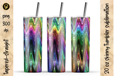 20 Oz Colorful Trendy Abstract Skinny Tumbler Sublimation Design