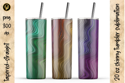 20 Oz Colorful Trendy Abstract Skinny Tumbler Sublimation Design