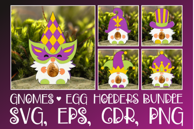 Mardi Gras Gnomes Egg Holders Bundle