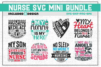 Nurse svg quotes design bundle.