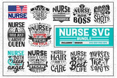 Nurse svg bundle design.