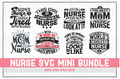 Nurse svg bundle design.