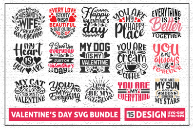Valentine day Lettering Quotes Design Bundle.