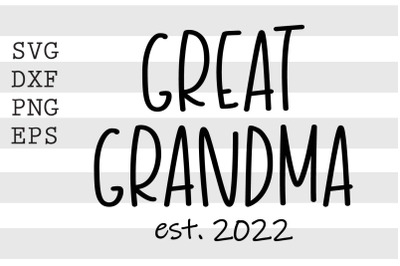 Great Grandma est 2022 (1) SVG
