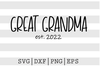 Great Grandma est 2022 SVG