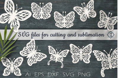 Openwork butterflies. Cricut SVG file. ut svg